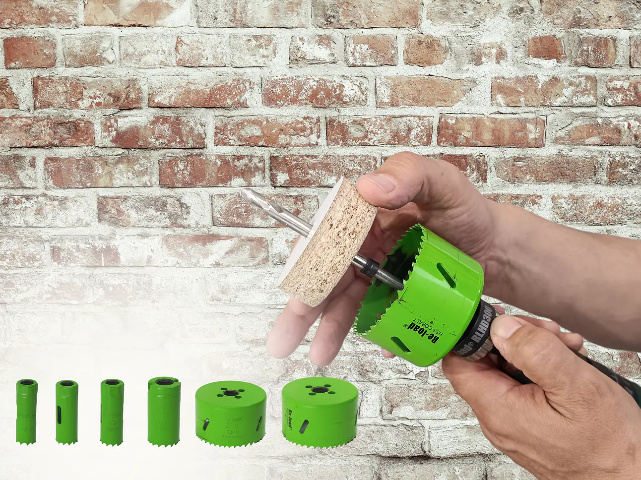 Kronenbohrer 'Re-load Speed' mit Schnellwechselsystem und Auswurfsystem