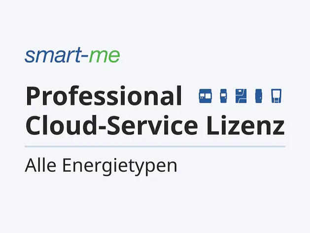 smart-me Professional Cloud-Service Lizenz: Alle Energietypen, 10 Jahre pro Messpunkt