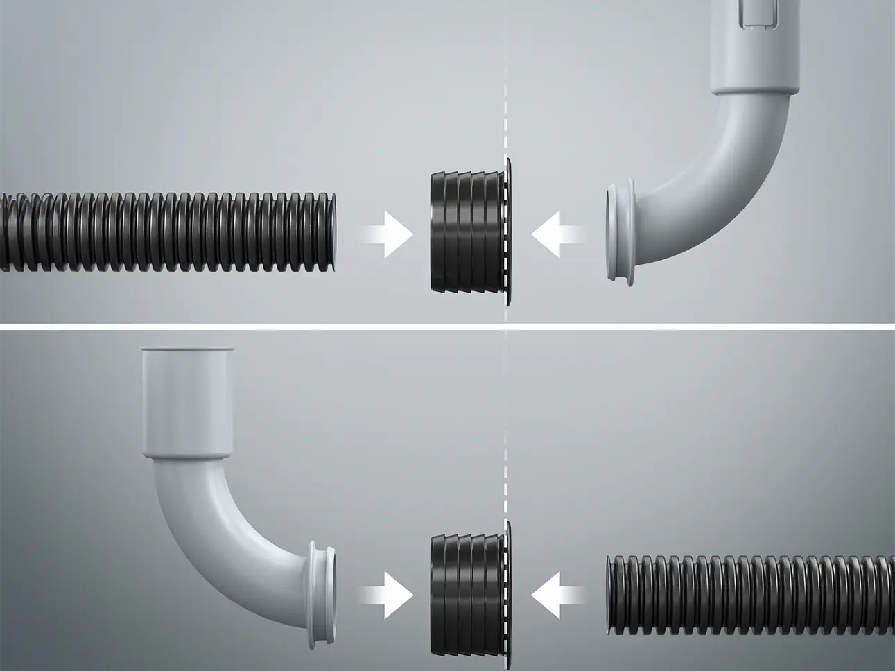 Transizioni a parete e a soffitto a 90°