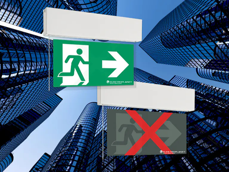 Rettungszeichenleuchte "LBOARD RIVA" dynamische Fluchtweglenkung