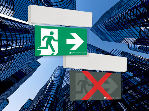 Rettungszeichenleuchte "LBOARD RIVA" dynamische Fluchtweglenkung