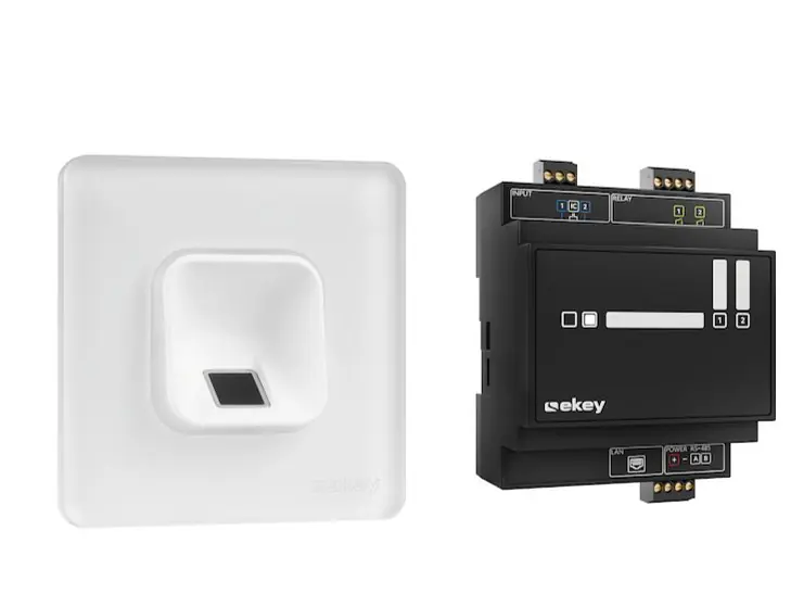 ekey xLine Fingerprintset Schweiz UP Glas Weiss